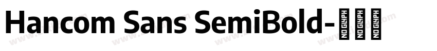 Hancom Sans SemiBold字体转换